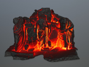 lava statue Modèle 3D