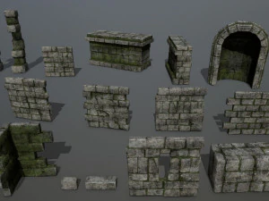 ruin set 3D Model