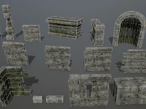 ruin set 3D Model