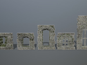 ruin set 3D Model