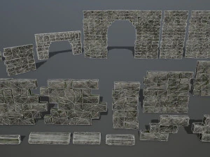 ruin set 3D Model