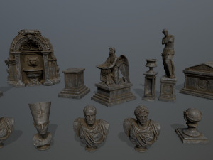 ruin set 3D-Modell