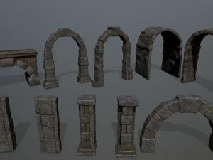 ruin set 3D-Modell