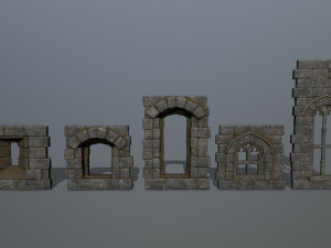 ruin set 3D-Modell