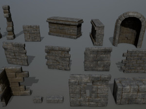 ruin set 3D-Modell