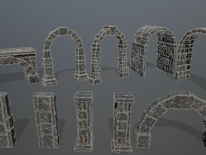 ruin set 3D-Modell