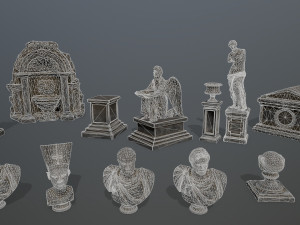 ruin set 3D-Modell