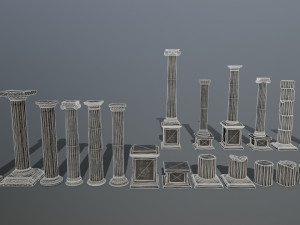 ruin set 3D-Modell