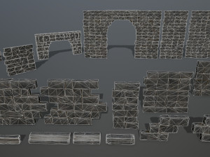 ruin set 3D-Modell