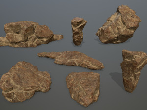 desert rocks Modèle 3D