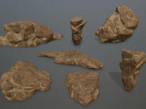 사막의 바위 3D 모델