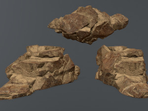 desert rocks 3D Model