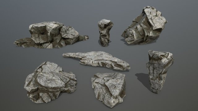 rocks 3D Модель .c4d .max .obj .3ds .fbx .stl .blend 