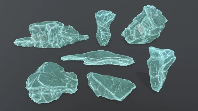 rocas de hielo Modelo 3D .c4d .max .obj .3ds .fbx .stl .blend 
