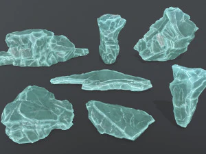 rocce di ghiaccio Modello 3D