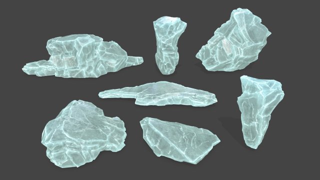 ice rocks Modèle 3D .c4d .max .obj .3ds .fbx .stl .blend 