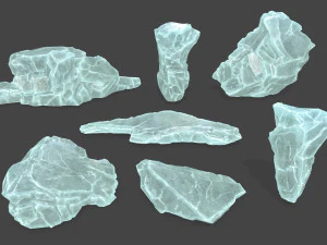 얼음 바위 3D 모델