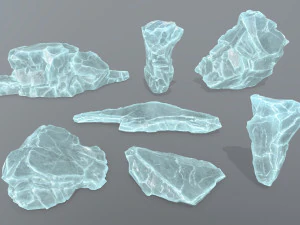 얼음 바위 3D 모델
