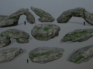 절벽 바위 3D 모델