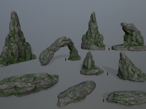 cliff rocks 3D 模型