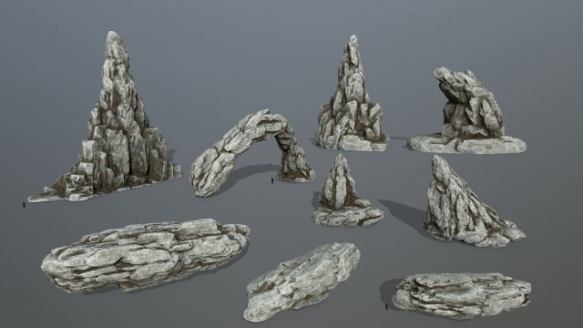rocks 3D Model .c4d .max .obj .3ds .fbx .stl .blend 