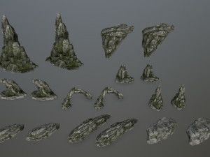 rock set 1 3D 모델