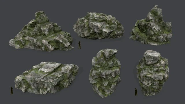 바위 3D 모델 .c4d .max .obj .3ds .fbx .stl .blend 