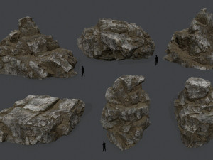 desert rocks Modèle 3D