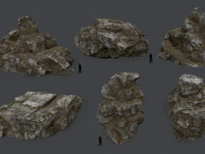 사막의 바위 3D 모델