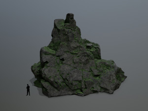 mossy rocks Model 3D