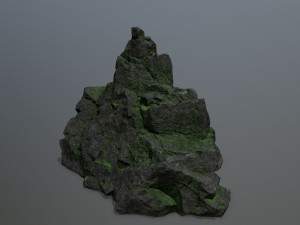 mossy rocks Model 3D