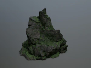 mossy rocks 3D Model