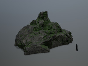 mossy rocks Model 3D