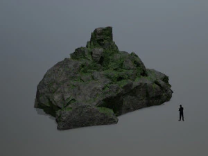 mossy rocks 3D Model
