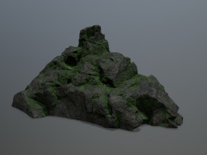 mossy rocks Model 3D