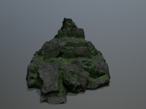 mossy rocks Model 3D