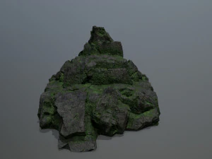 mossy rocks 3D Model