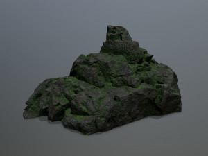 mossy rocks Model 3D