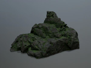 mossy rocks 3D Model