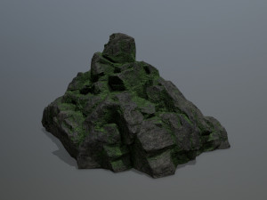 mossy rocks Model 3D