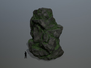 mossy rocks Model 3D