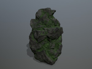 mossy rocks Model 3D