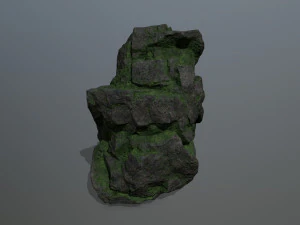 mossy rocks 3D Model