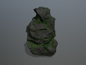 mossy rocks Model 3D