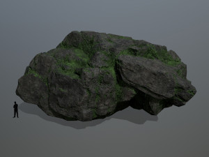 mossy rocks Model 3D
