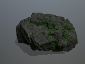 mossy rocks Model 3D