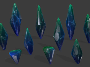 conjunto de cristal Modelo 3D
