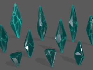 크리스탈 세트 3D 모델