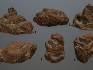 desert rocks 3Dモデル