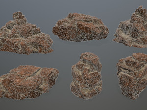 desert rocks 3Dモデル